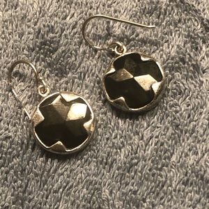 Beautiful onyx cross earrings